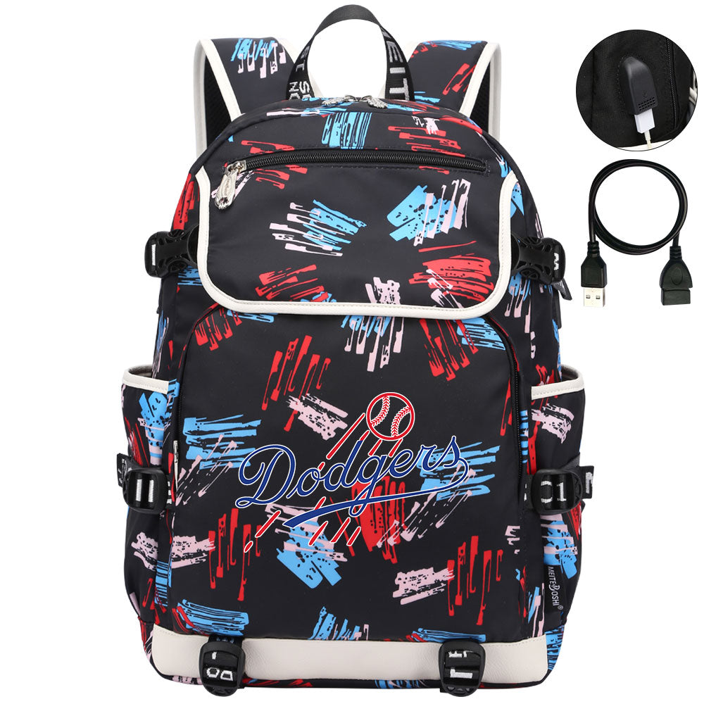 LA Dodgers Backpack School Notebook Travel Bags