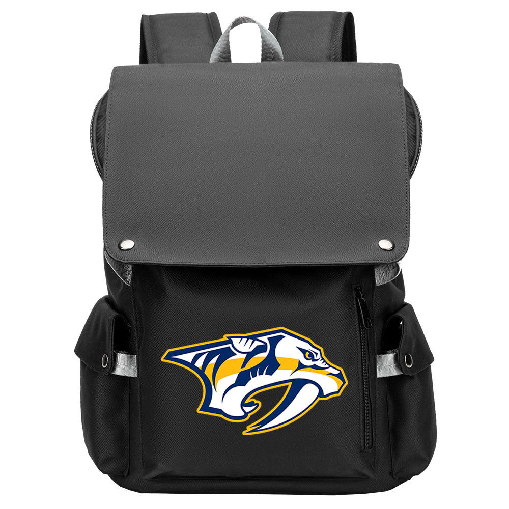 Nashville Predators Hockey Team School Backpack Oxford Laptop Bag