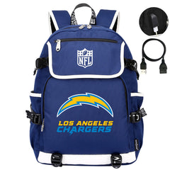 Los Angeles Chargers Football Rugby Backpack School Notebook Travel Bags