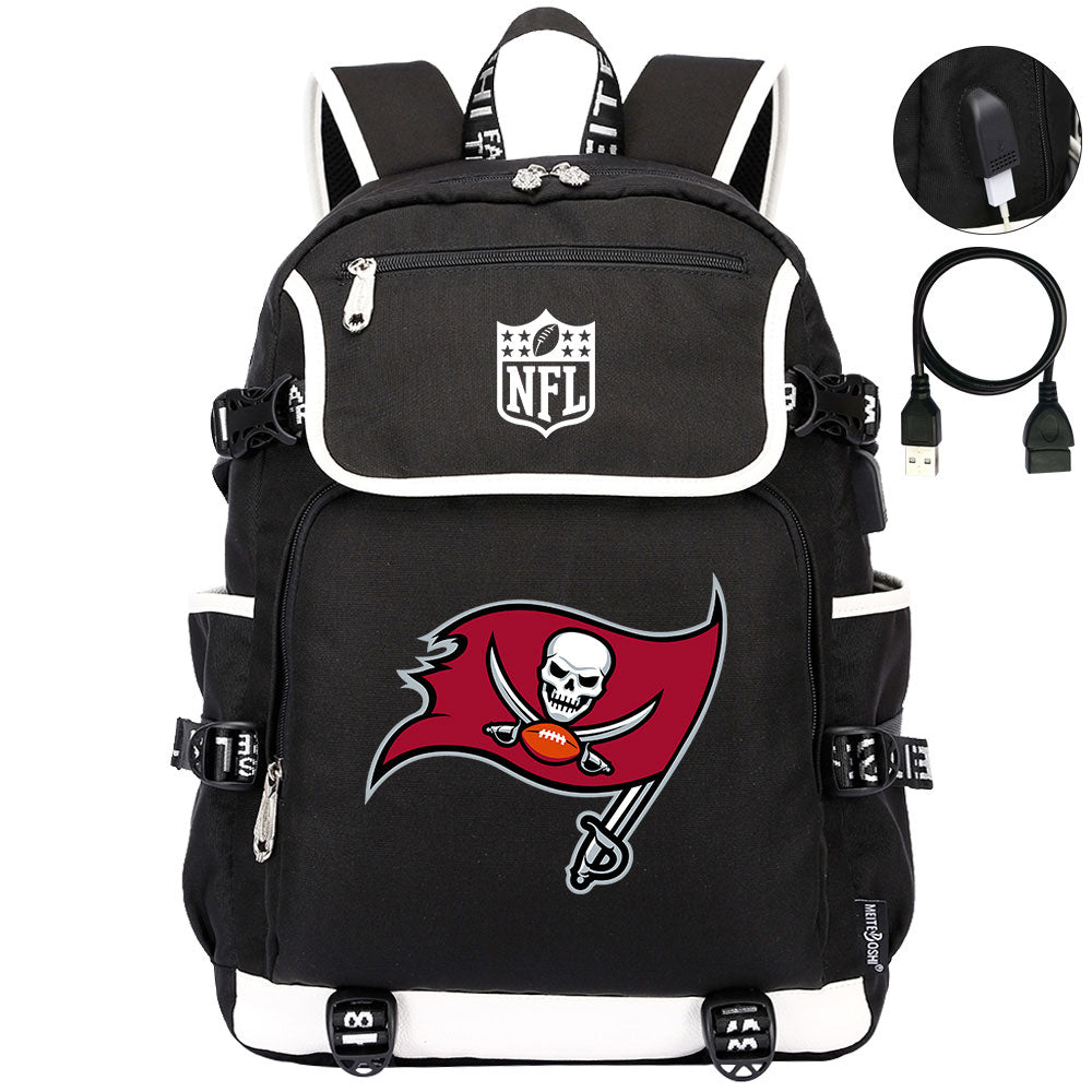 Tampa Bay Buccaneers Football Rugby Backpack School Notebook Travel Bags