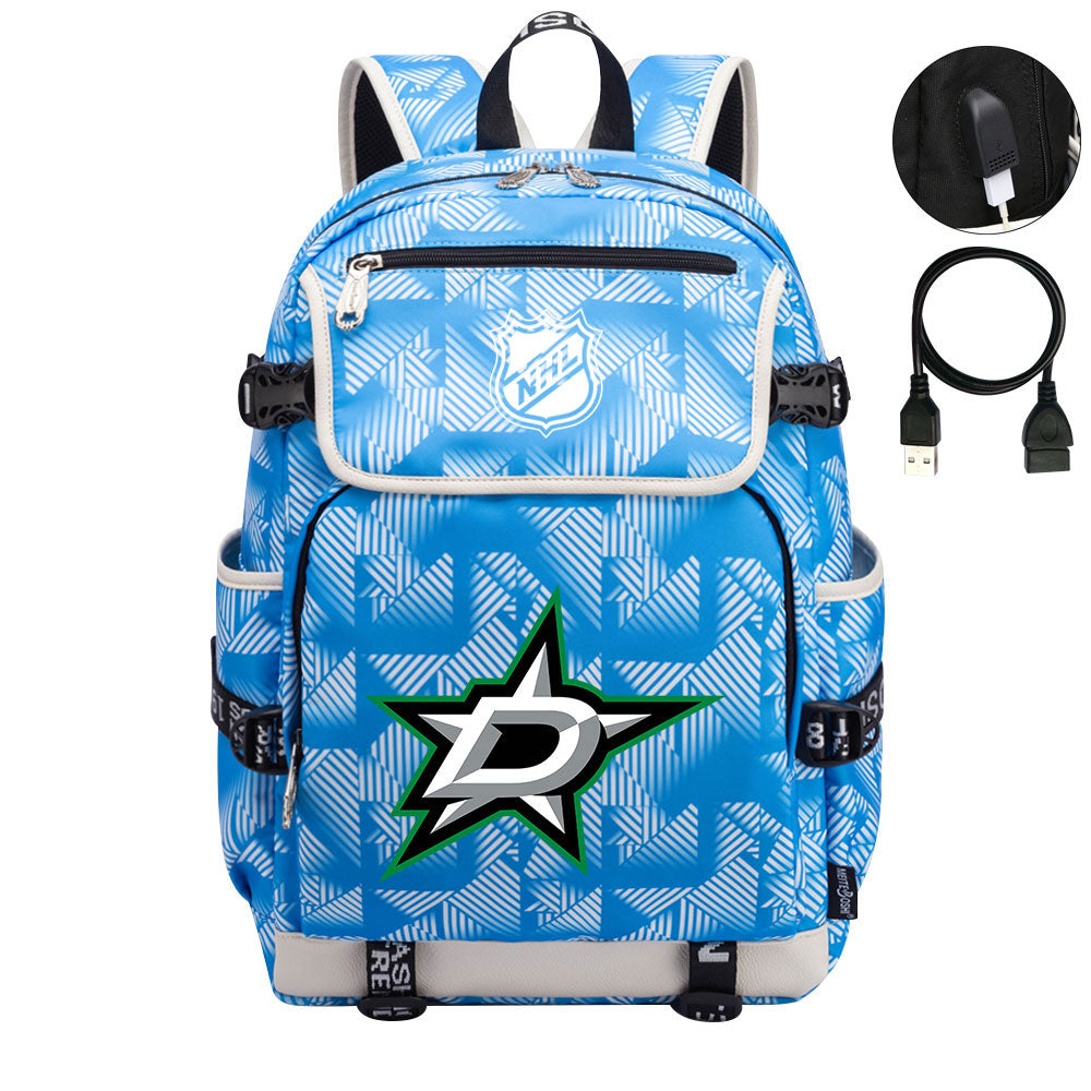 Dallas Stars Hockey League Backpack School Notebook Travel Bag