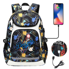 LA Dodgers Backpack School Notebook Travel Bags With USB