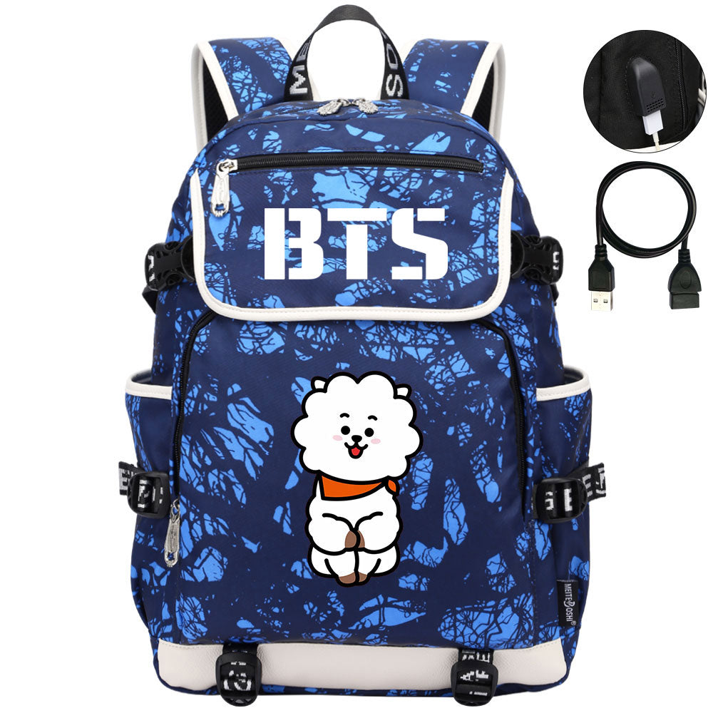 BTS RJ Backpack School Notebook Travel Bags