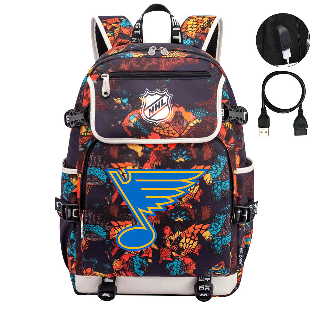 St Louis Blues Hockey Team Backpack School Notebook Travel Bags