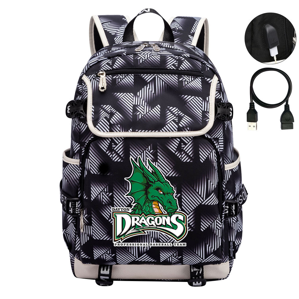 Dayton Dragons Backpack School Notebook Travel Bags