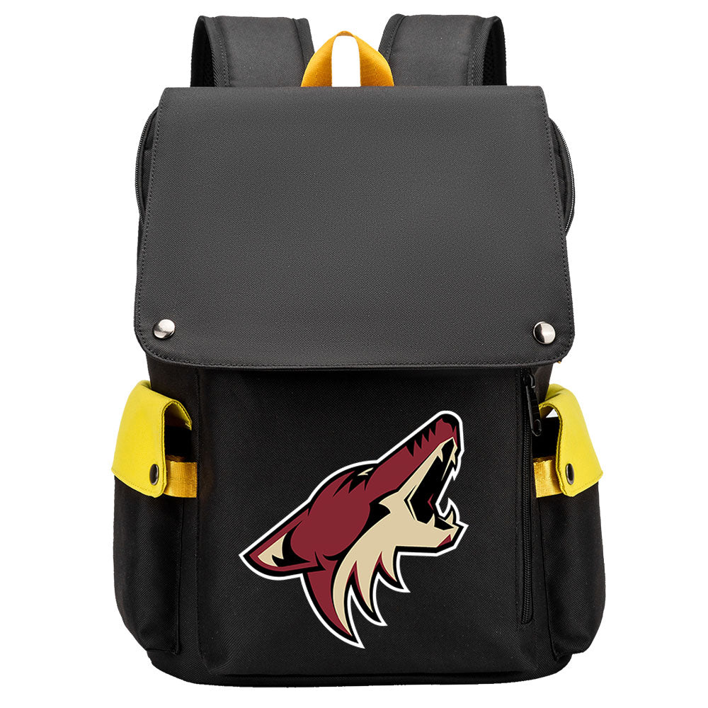 Arizona Coyotes Hockey Team Laptop Backpack Oxford School Bag