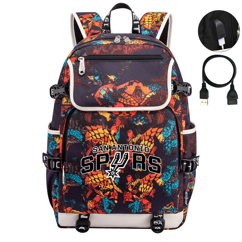 San Antonio Spurs Backpack School Notebook Travel Bags