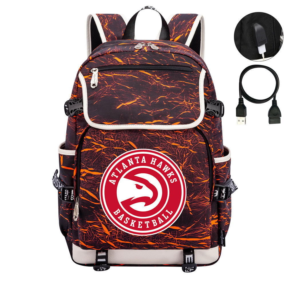 Atlanta Hawks Backpack School Notebook Travel Bags