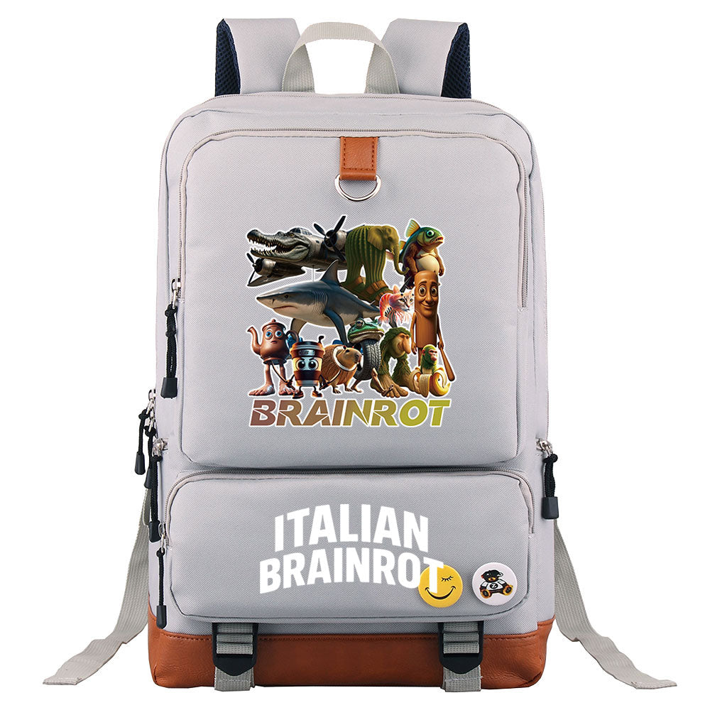 Italian Brainrot Proof Backpack NoteBook Laptop School Bag