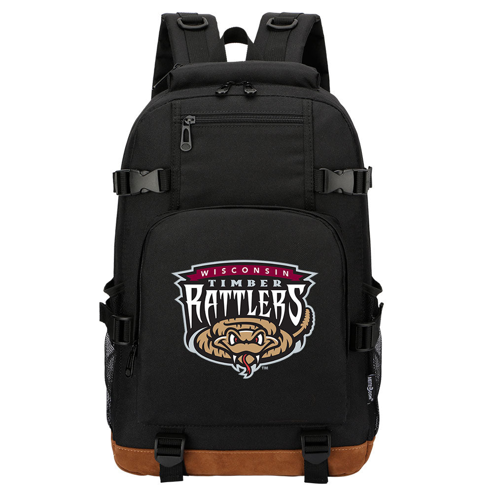 Wisconsin Timber Rattlers Waterproof Backpack School Notebook Travel Bag