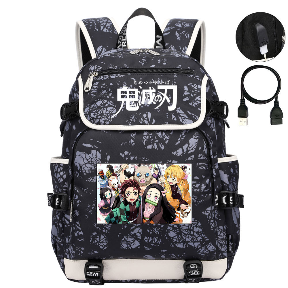 Demon Slayer Kimetsu No Yaiba Backpack School Notebook Travel Bags
