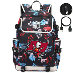 Tampa Bay Buccaneers Football Rugby Backpack School Notebook Travel Bags