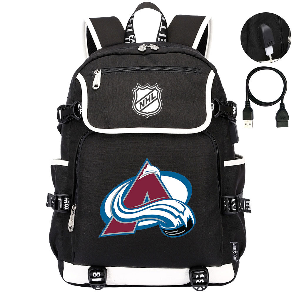 Colorado Avalanche Hockey League Backpack School Notebook Travel Bag