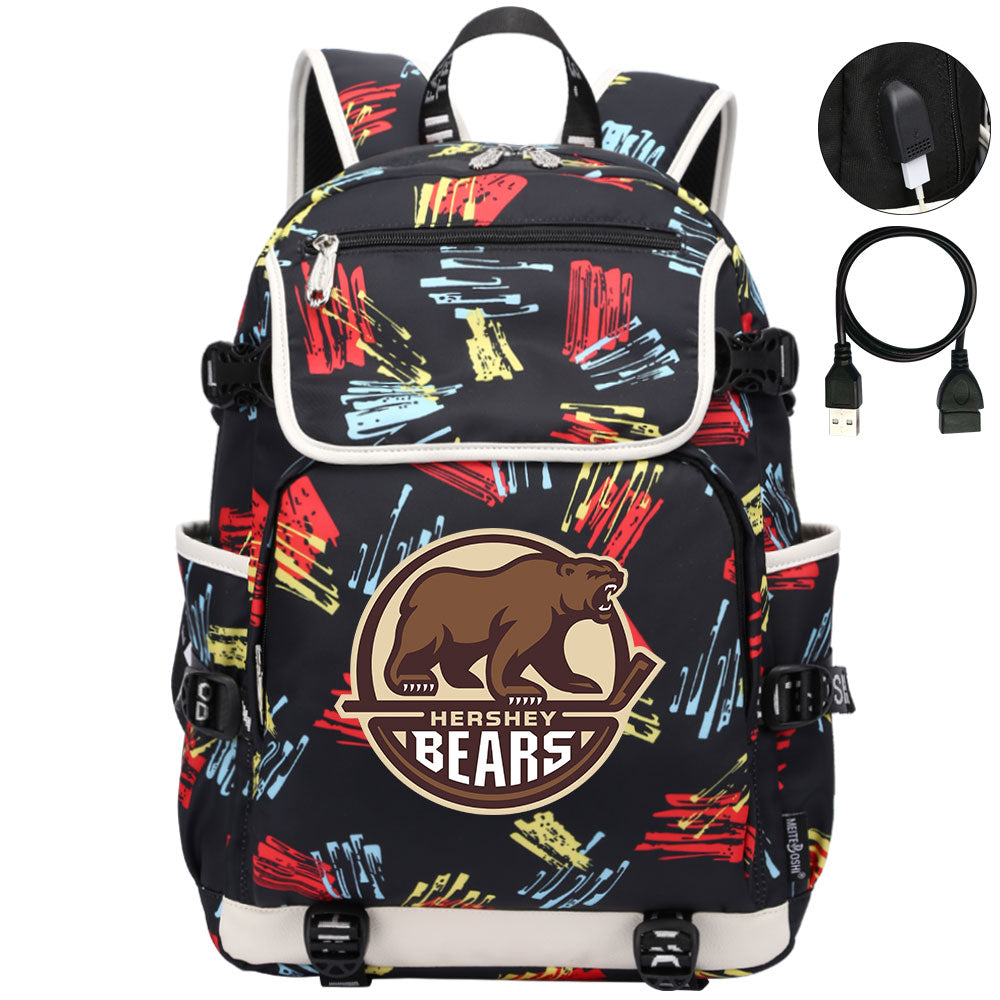 Hershy Bears Hockey League Backpack School Notebook Travel Bag