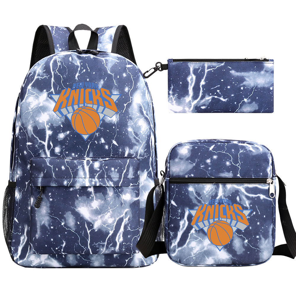 New York Knicks Basketball School Backpack Shoulder Bag Pencil Bags 3pcs Set