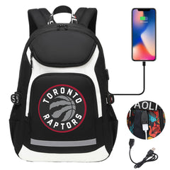 Toronto Raptors Backpack School Notebook Travel Bags With USB