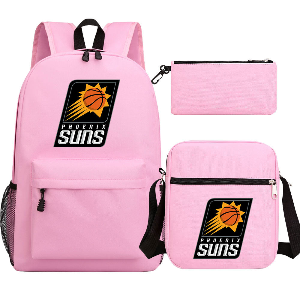 Phoenix Suns Basketball School Backpack Shoulder Bag Pencil Bags 3pcs Set