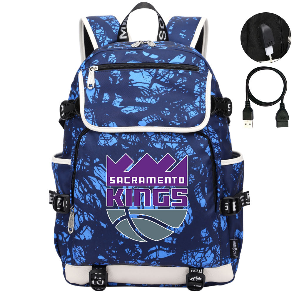Sacramento Kings Backpack School Notebook Travel Bags