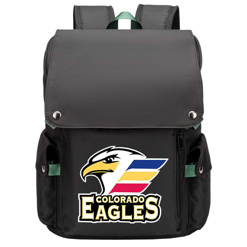 Colorado Eagles Hockey Team School Backpack Oxford Laptop Bag