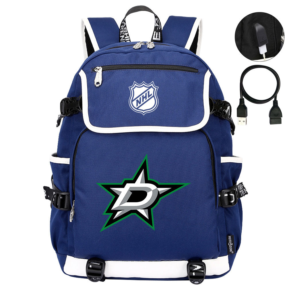 Dallas Stars Hockey League Backpack School Notebook Travel Bag