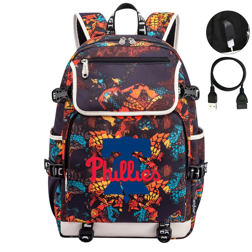 Philadelphia Phillies Backpack School Notebook Travel Bags