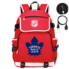 Toronto Maple Leafs Hockey League Backpack School Notebook Travel Bags