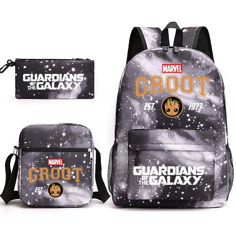 Groot School Backpack Shoulder Bag Pencil Bags 3pcs Set