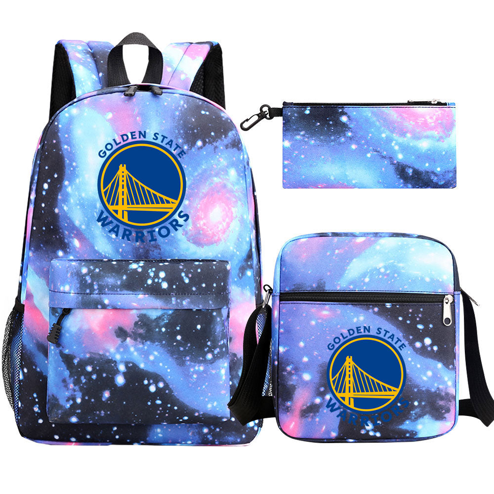 Golden State Warriors Basketball School Backpack Shoulder Bag Pencil Bags 3pcs Set