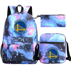 Golden State Warriors Basketball School Backpack Shoulder Bag Pencil Bags 3pcs Set