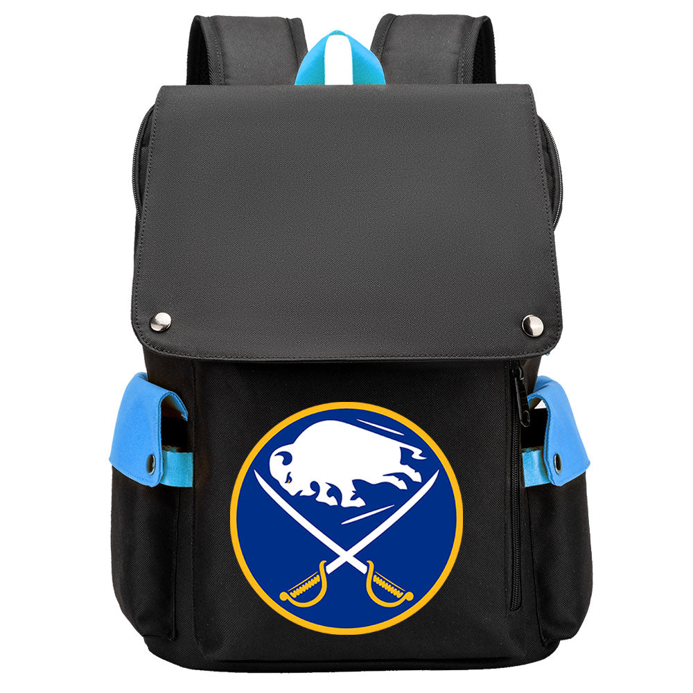 Buffalo Sabres Hockey Team School Backpack Oxford Laptop Bag