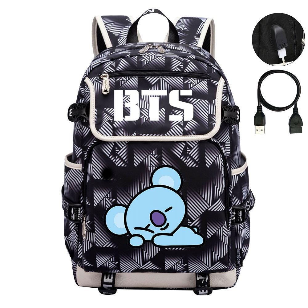 BTS Koya Backpack School Notebook Travel Bags