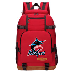 Miami Marlins Waterproof Backpack School Notebook Travel Bag