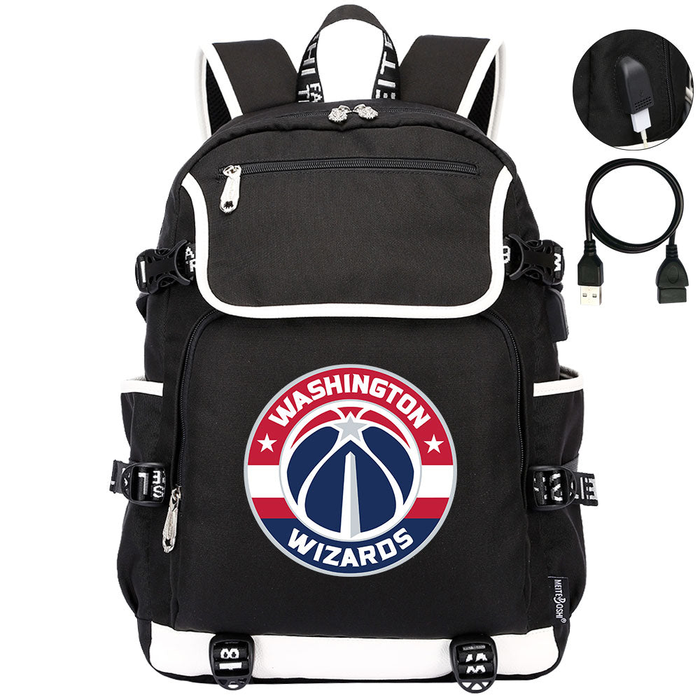 Washington Wizards Backpack School Notebook Travel Bags