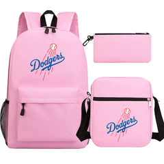 LA Dodgers Baseball School Backpack Shoulder Bag Pencil Bags 3pcs Set