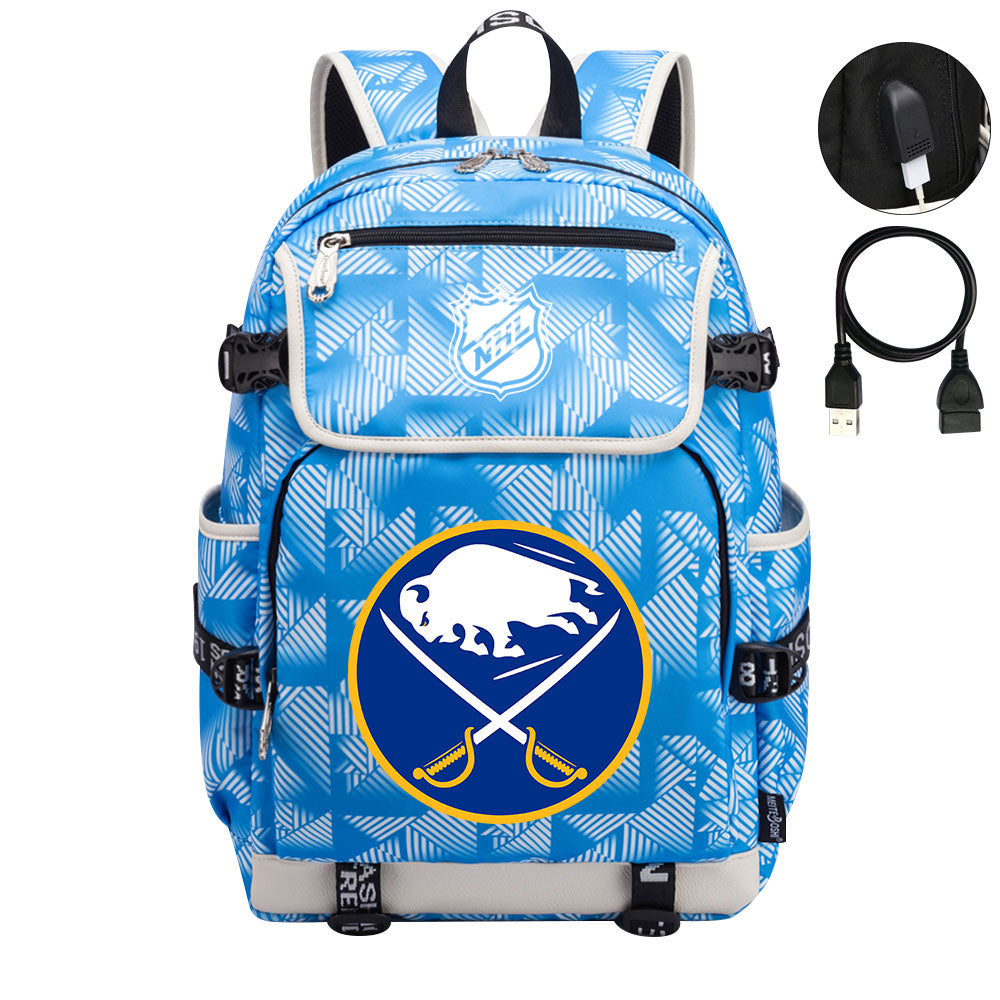 Buffalo Sabres Hockey League Backpack School Notebook Travel Bags