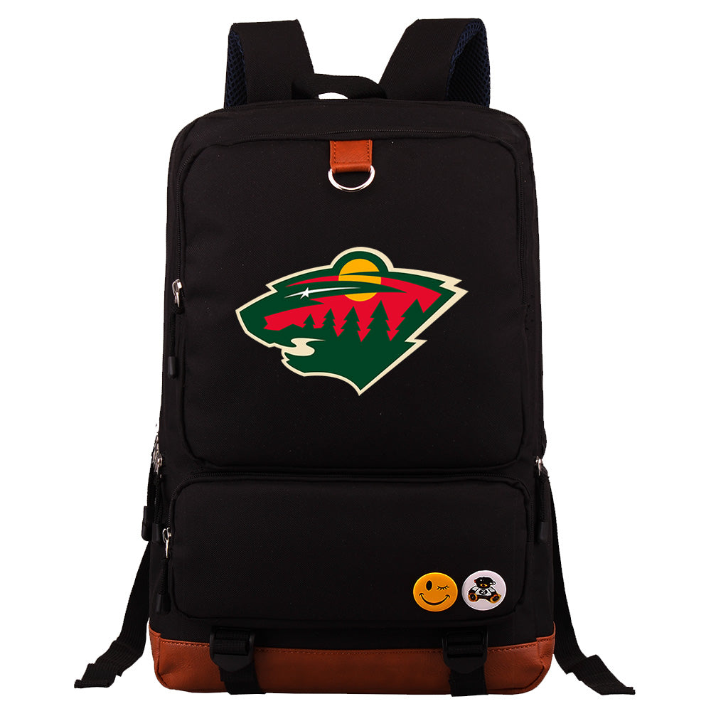 Minnesota Wild Hockey Team Proof Backpack NoteBook Laptop School Bag