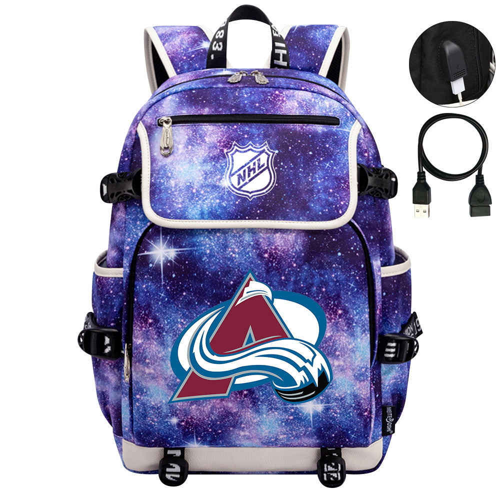 Colorado Avalanche Hockey League Backpack School Notebook Travel Bag