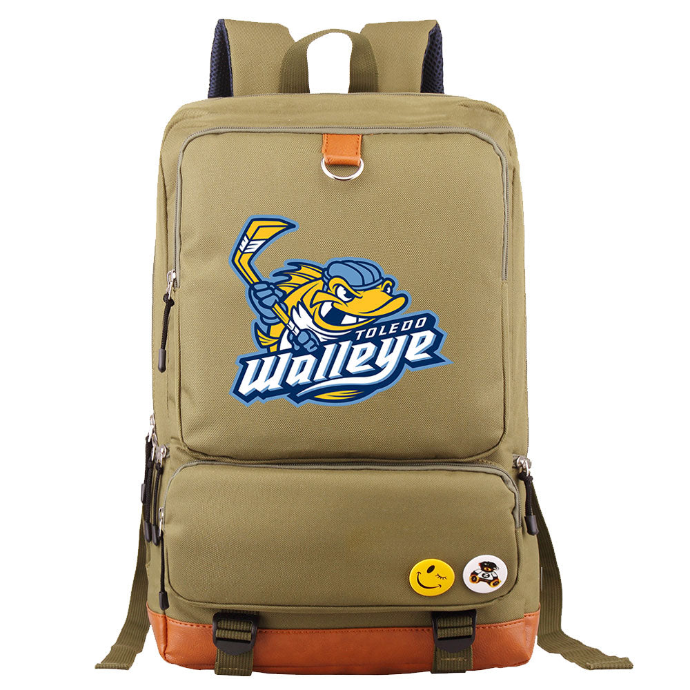 Toledo Walleye Hockey Team Proof Backpack NoteBook Laptop School Bag