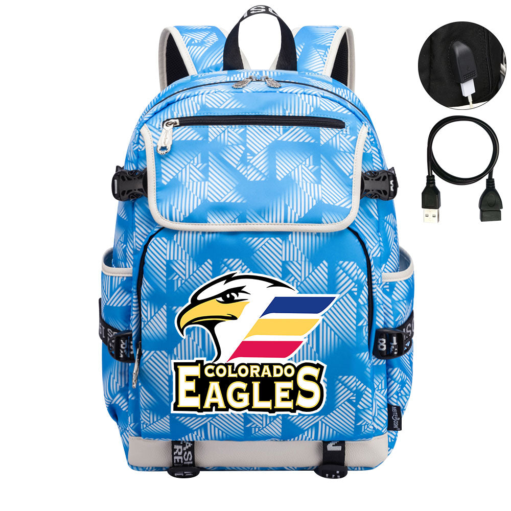 Colorado Eagles Hockey League Backpack School Notebook Travel Bag