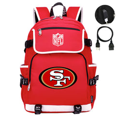 San Francisco 49ers Football Rugby Backpack School Notebook Travel Bags