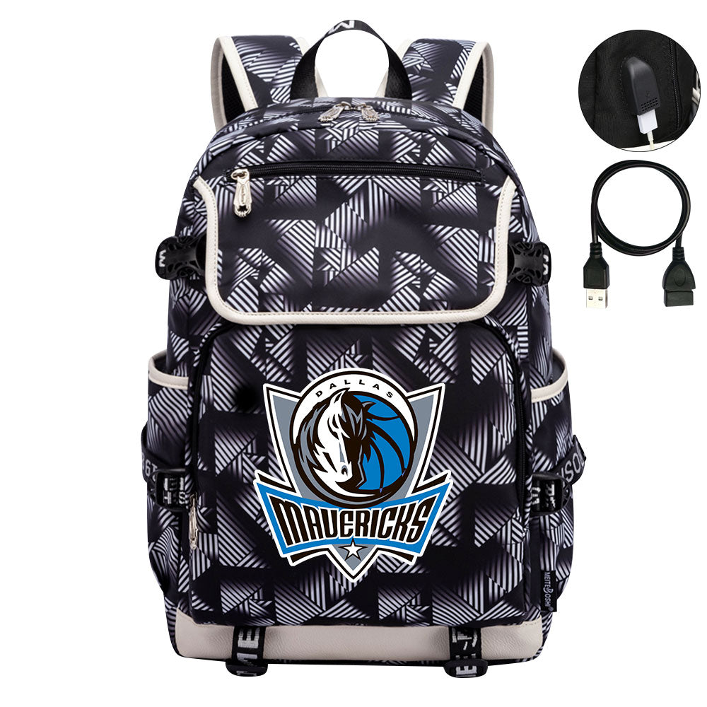 Dallas Mavericks Backpack School Notebook Travel Bags