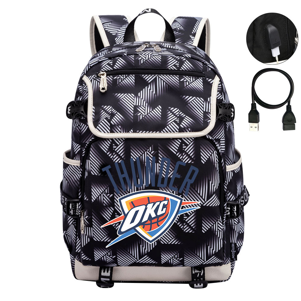 Oklahoma City Thunder Backpack School Notebook Travel Bags