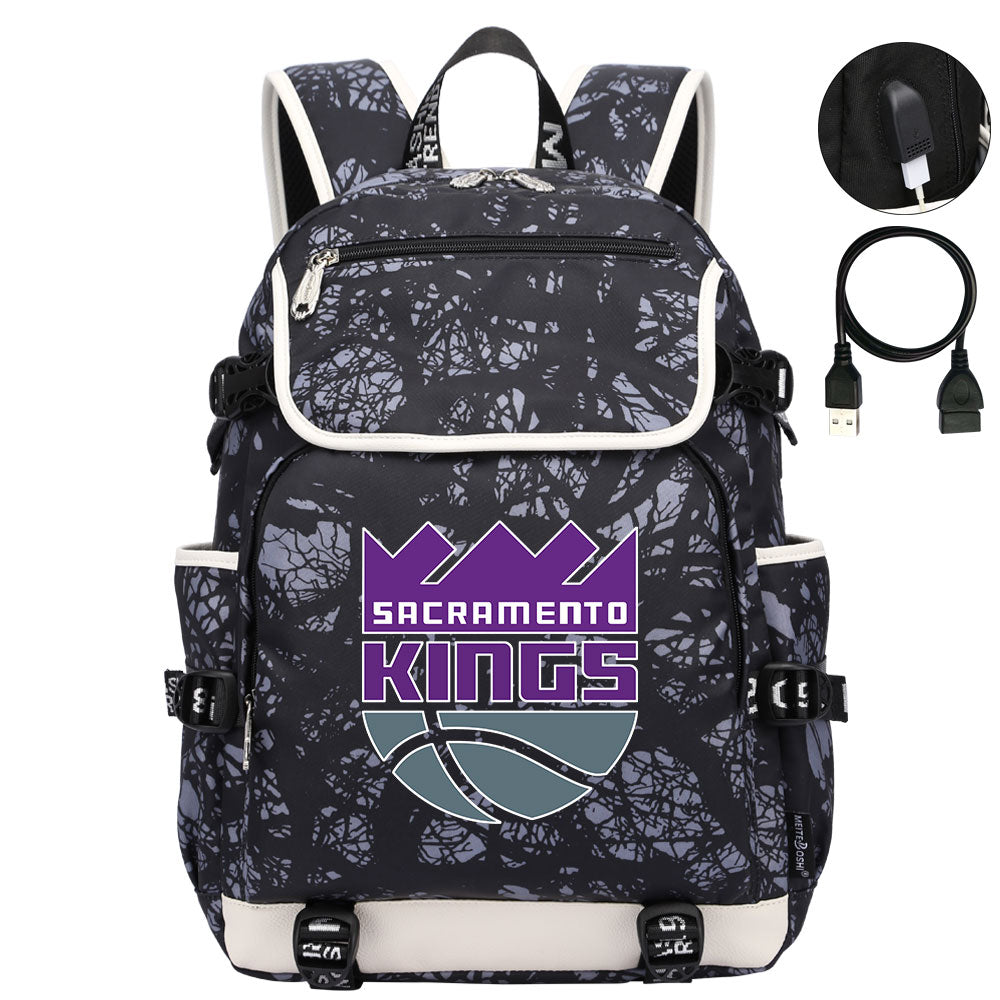 Sacramento Kings Backpack School Notebook Travel Bags