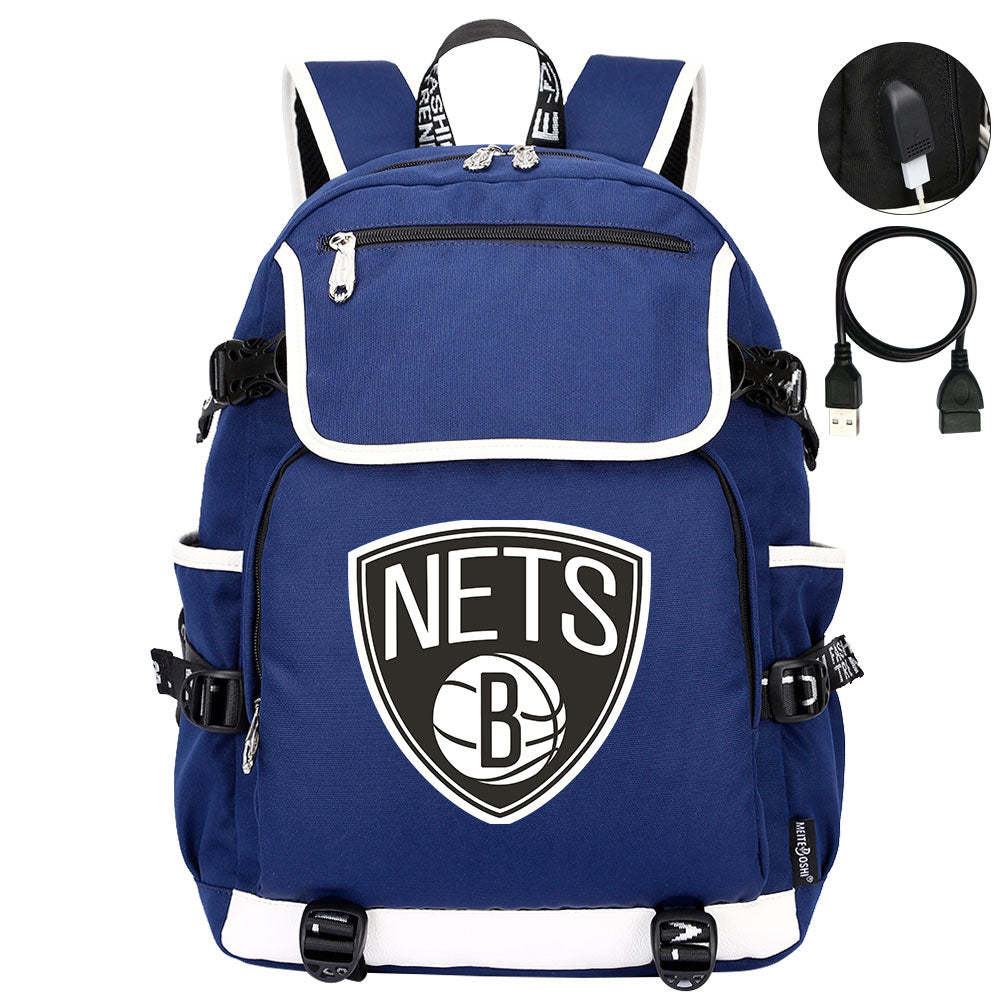 Brooklyn Nets Backpack School Notebook Travel Bags