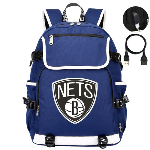 Brooklyn Nets Backpack School Notebook Travel Bags