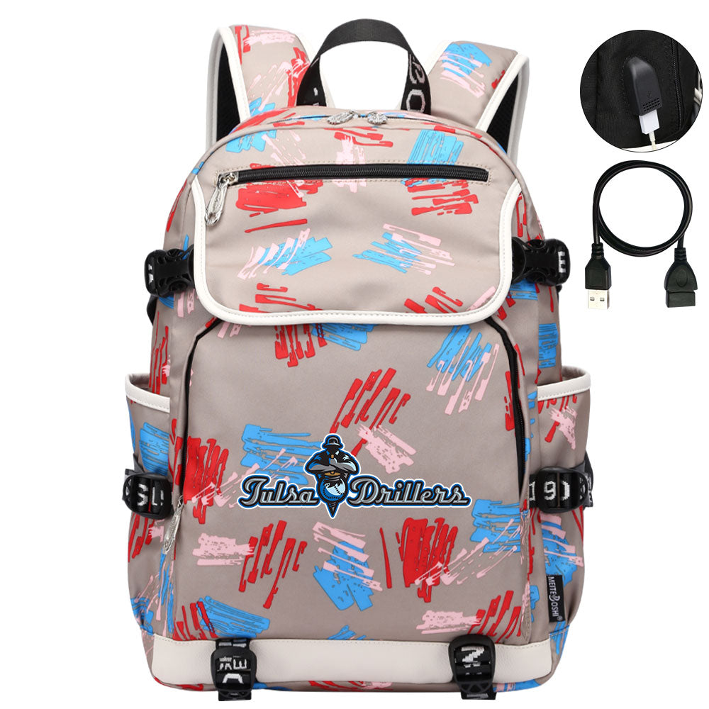Tulsa Drillers Backpack School Notebook Travel Bags