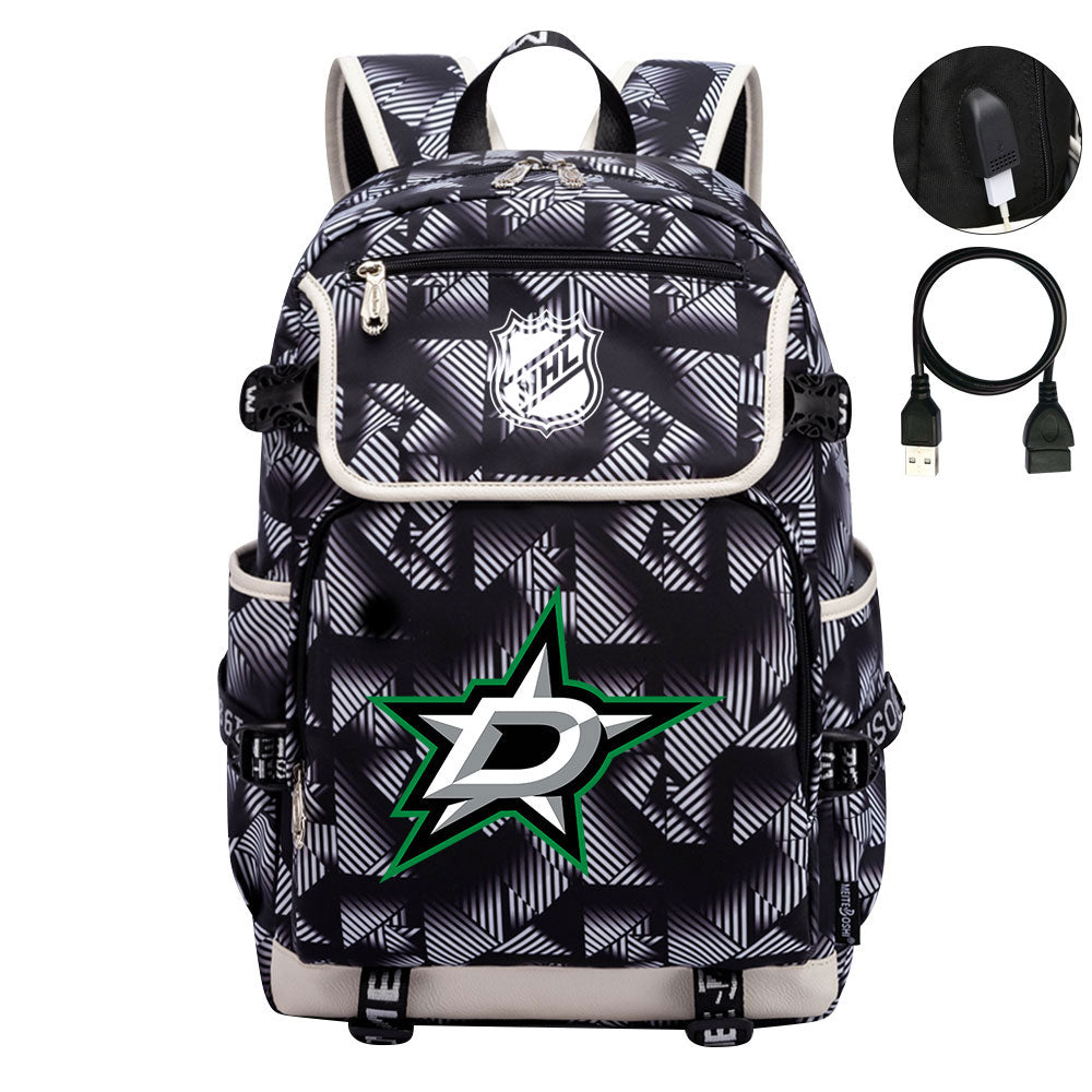Dallas Stars Hockey League Backpack School Notebook Travel Bag