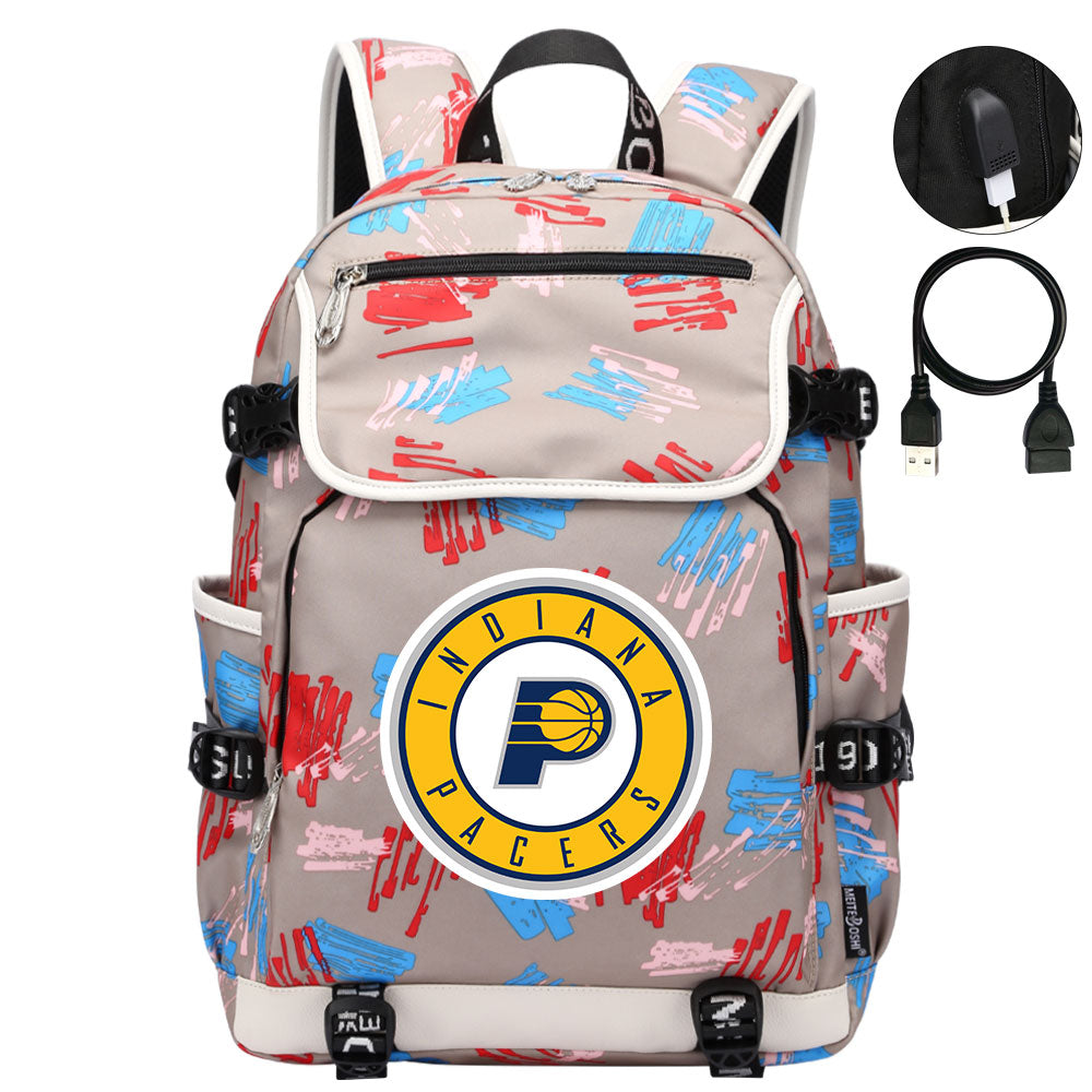 Indiana Pacers Backpack School Notebook Travel Bags