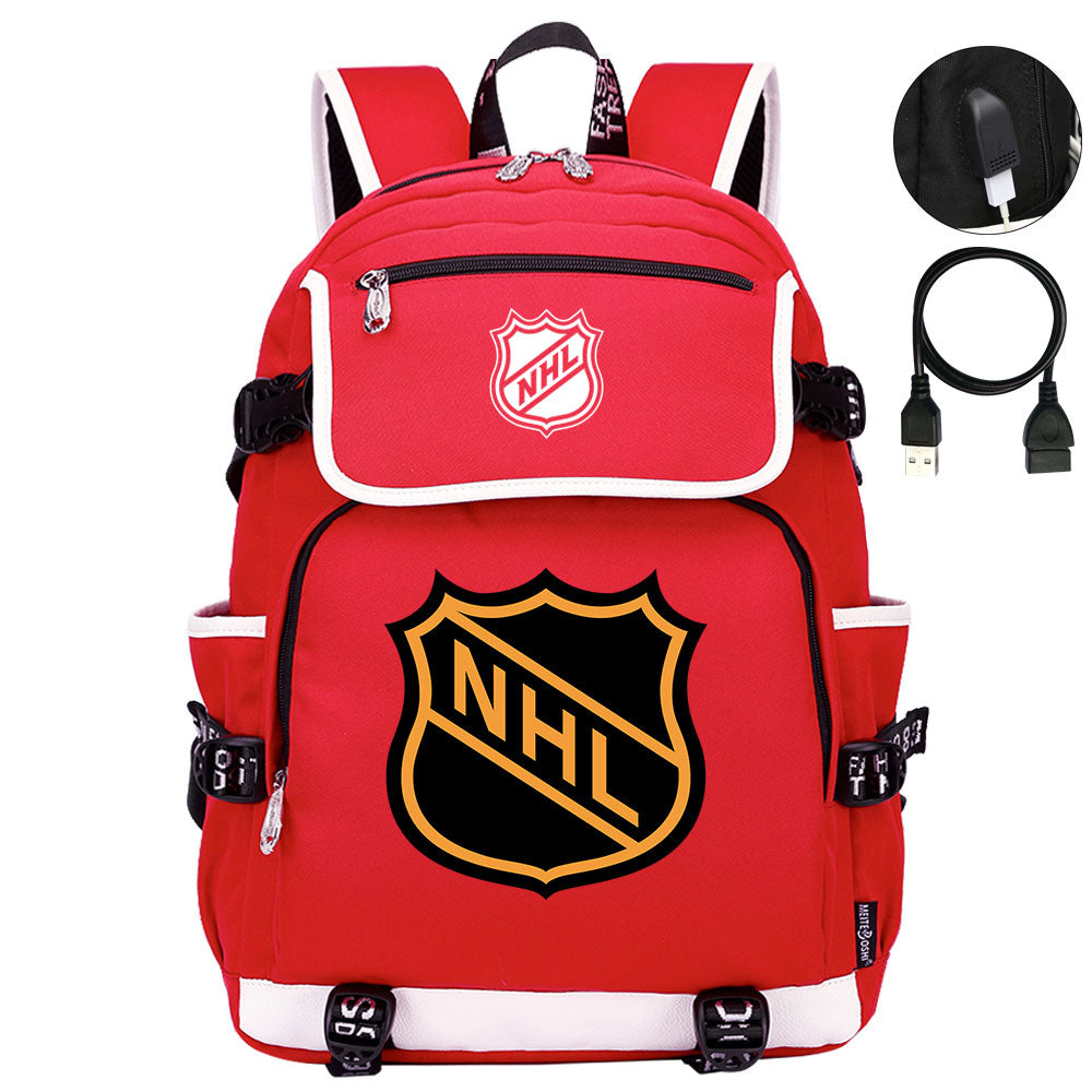 Hockey Team Backpack School Notebook Travel Bags