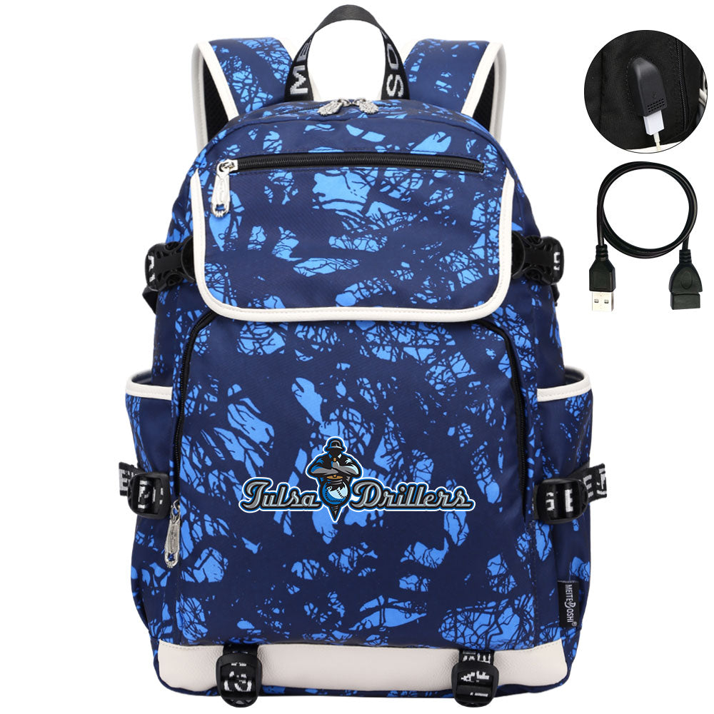 Tulsa Drillers Backpack School Notebook Travel Bags